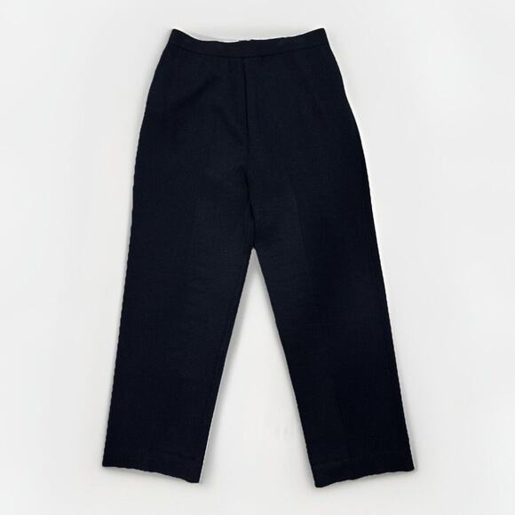 Vintage St John Basics Black Pocket Santana Knit Luxury High Rise Pants Size 10 - Picture 2 of 9